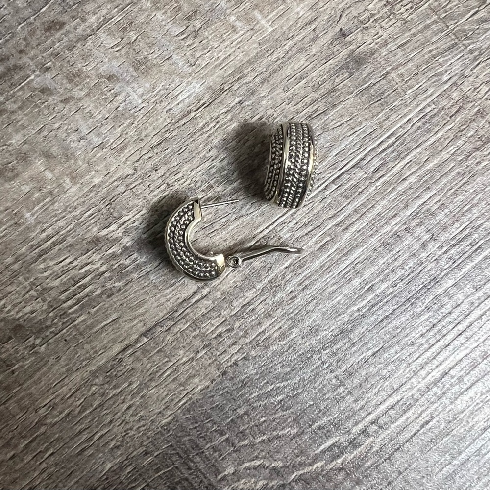 Sterling Silver Chunky Hoop Earrings